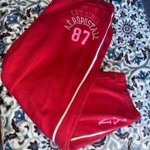 Aeropostale Red Capris with White Accents